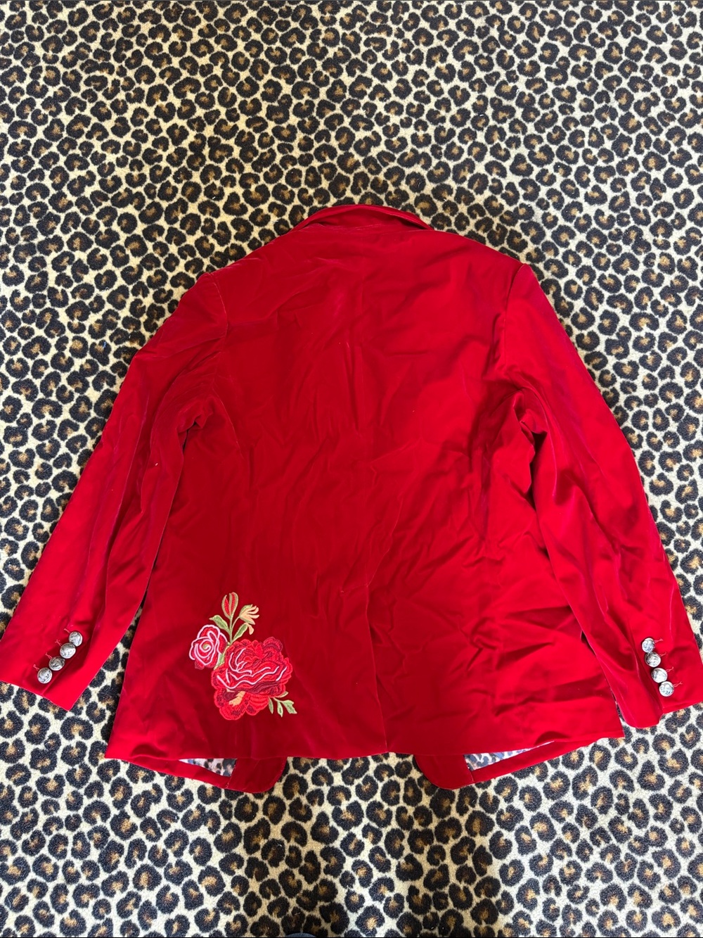 Red Velvet Jacket - Picture 3 of 3